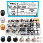 Twtade 84pcs Potentiometer Kit Wh148 B5k B10k 5k 10k 20k 50k 100k Ohm, 64pcs. Fixed Price $15.86.