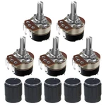 Molence 5pcs Wh138 5k Ohm Rotary Potentiometer With Switch, Single Turn.... Fixed Price $16.87.