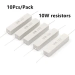 10pcs 10 Watt Wirewound Cement Resistor 10w Horizontal Resistors 0.1-100k Ohm. Fixed Price $9.99.