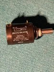 10 Turn Potentiometer, 10k Ohms, Bourns, 3/8" Bushing 1/4" Shaft, Small Profile. Fixed Price $19.00.