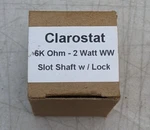 6k Ohm Clarostat 5905-577-9896 Locking Potentiometer 2 Watt Single Turn Linear. Fixed Price $10.85.