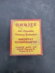Ohmite Porcelain Rheostat Potentiometer New In Original Box Never Used. Fixed Price $24.99.