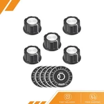 5 X Plastic Potentiometer Rotary Knob 6mm Insert Shaft With 40mm 0-100 Dial. Fixed Price $15.32.