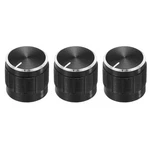 Uxcell 3pcs Potentiometer Knob Knurled Shaft Black Aluminum 15mmx13mm,. Fixed Price $9.87.