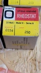 Ohmite 0154 Model H 250 Ohm 25 Watt Rheostat New In Box Free Ship L;oc R1. Fixed Price $39.51.