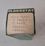 1pc Clarostat 53c1-2000-s 2k Ohm 2-watt Linear Taper Potentiometer **nos. Fixed Price $18.00.