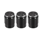 3pcs Knob Potentiometer Lid Black Aluminum 6mm Diam. Rod R. Fixed Price $6.71.