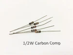 (5) 1/2w 10% Carbon Comp Resistors, Ohmite, Allen Bradley Vintage, Nos Oe Series. Fixed Price $3.39.