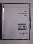 Hp 3200b Vhf Oscillator Operating Manual, Used. Fixed Price $50.00.
