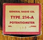 New General Radio Type 214-a 100 Ohm Wire Wound Potentiometer(nos). Fixed Price $19.95.