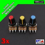3x 10k Ohm Linear Taper Rotary Potentiometers B10k Pot With Black Knobs 3pcs U16. Fixed Price $9.99.