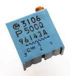 Pot3106p-1-501 Murata Multi-turn 9.5mm Square Trimpot 500ohm (200/pk). Fixed Price $125.00.