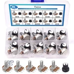 Taiss 40pcs Potentiometer Kit With Rotary Knobs,wh148 B1k 2k 5k 10k 20k 50k 100k. Fixed Price $12.79.