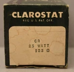 Clarostat / Honeywell Cr 25 Watt 125 Ohm Rheostat Resistor ++ New. Fixed Price $23.95.