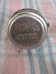 Ohmite Cu-1031 Rotary Potentiometer 10,000 Ohm Type Ab - 1-5/8" Tall Knob. Fixed Price $10.00.