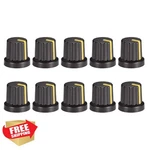 Uxcell 10pc Yellow Mark 6mm Shaft Potentiometer Knob Amplifier. Fixed Price $20.00.
