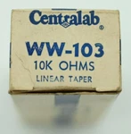 Centralab Model Ww-103 Wirewound Linear Taper Potentiometer 10k Ohms. Fixed Price $34.99.