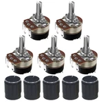 5pcs Wh138 5k Ohm Rotary Potentiometer With Switch, Single Turn Adjustable Resi. Fixed Price $19.98.