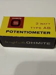 Vintage Ohmite 2 Watt 1 Ohm Potentiometer Ca-1052 Type A-click, Log. Nos. Fixed Price $20.00.