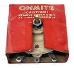 Ohmite Rheostat Potentiometer No. 0528 Series A Re-19607 4" Diameter Made In Usa. Fixed Price $22.44.