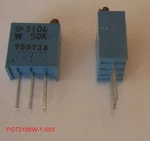 Murata Pot3106 Series 50 Kohms 25-turns Potentiometers (4 Pcs). Fixed Price $3.50.