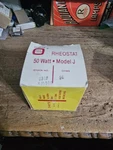 Vintage Nos Ohmite Ceramic Rheostat Model J 50 Ohms 1.00 Amp Rjs50r. Fixed Price $9.99.