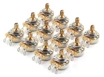 12x Taot Custom Cts 250k Pot 1/4 Short Split Shaft Aud. Taper Vintage Dish Back. Fixed Price $65.89.