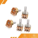 5 X B50k 50k Ohm 6 Pins Split Shaft Rotary Linear Dual Taper Potentiometers. Fixed Price $12.83.