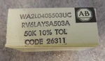 Pn# Rv6laysa503a - Allen-bradley Resistor, Variable(50k Ohm). Fixed Price $49.95.