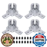 Uxcell 3-way End Corner Brackets 4 Pack L-shaped Interior Joint Connectors Alumi. Fixed Price $41.95.