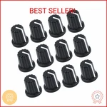 Pretwad 12 Pcs 6mm D Type Potentiometer Control Knobs - Black Plastic Rotary Kno. Fixed Price $9.26.