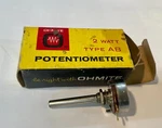 Ohmite Nos Cu-1031 Potentiometer Type Ab 2 Watt 10,000 Ohms Long Shaft. Fixed Price $25.00.