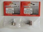 2 Pks 50k Ohm 40 Step Dual Audio Taper Potent 1/4" Shaft Calrad 25-411. Fixed Price $12.98.