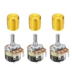 For 3pcs Rotary Potentiometer 10k Ohm Wh138 Variable Resistor 3 Pin, Gold. Fixed Price $10.22.