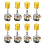 For 8pcs Rotary Potentiometer 10k Ohm Wh138 Variable Resistor 3 Pin, Gold. Fixed Price $16.84.